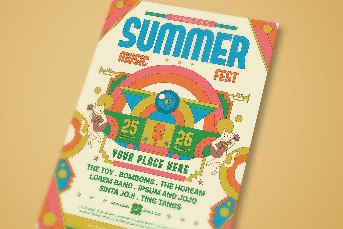 Summer Music Fest Flyer Template, a Templates & Theme by megarez (Photo 3 of 4)