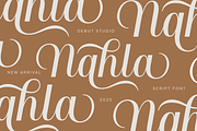 Nahla Script Regular, a Script Font by Debut Studio (Thumbnail 15 of 16)