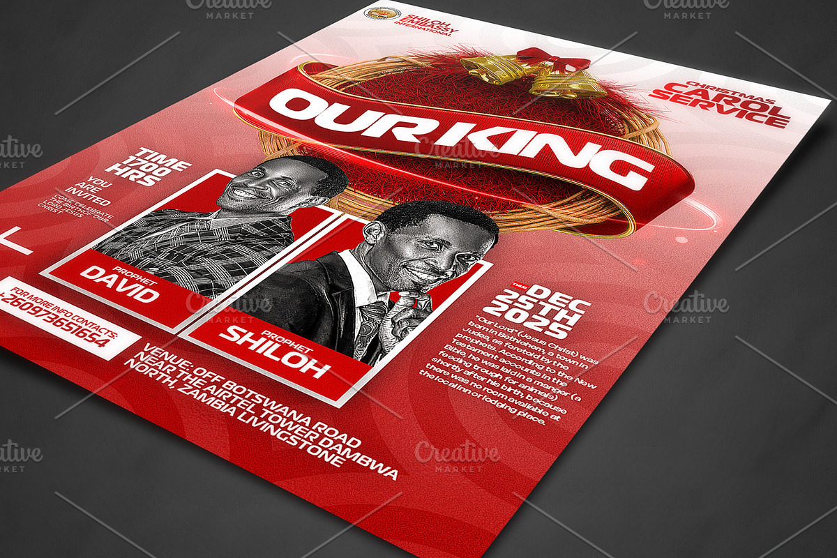 Christmas carol service Template, a Social Media Template by church flyer templates (Photo 4 of 4)