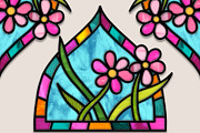 Stained Glass Brushes For Procreate, a Brush Add-On by seamless team (Thumbnail 2 of 11)