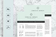 Pastel Blue Resume Template, a Resume Template by MH Design Template (Thumbnail 3 of 4)