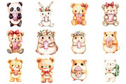 Cute Animals in Cup Sublimation, an Illustration by CitraGraphics (Thumbnail 2 of 4)