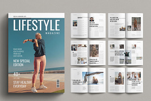 Lifestyle Magazine Template Design, a Magazine Template by TemplatesForest