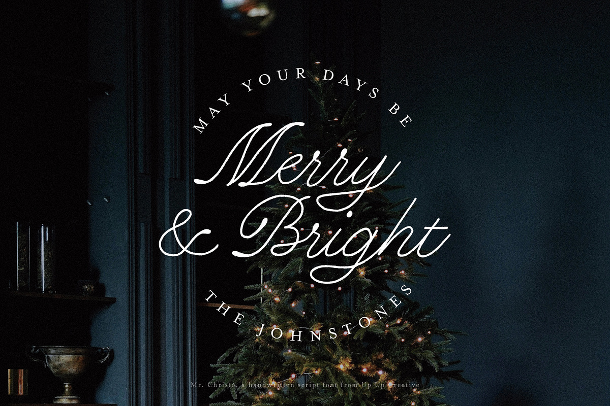 Mr Christo Calligraphy Script Font, a Script Font by Up Up Creative (Photo 5 of 16)