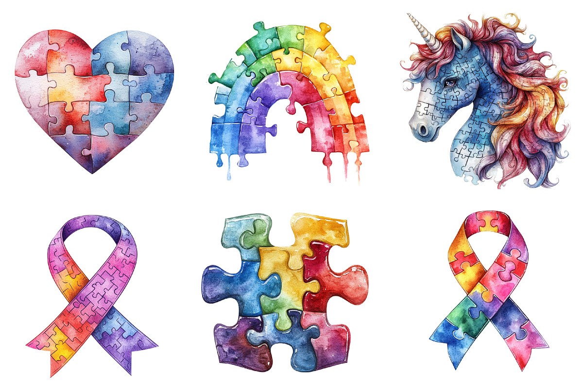 Autism Puzzle PNG, an Illustration by SinaCreation (Photo 3 of 5)