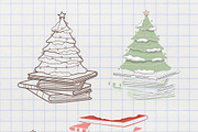 Christmas Bookish Clipart Bundle, a Seasonal Illustration by TitaLivingArt (Thumbnail 6 of 9)