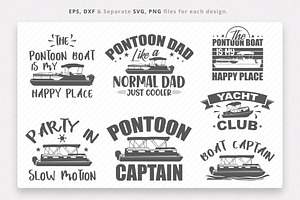 Pontoon Boat SVG Bundle, Boat Party