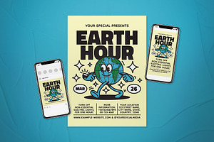 Earth Hour Flyer Set