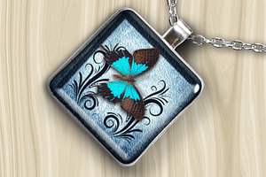 Digital Collage Sheet - Blue Butterf, a Websites & App Template by Kseniya-Omega