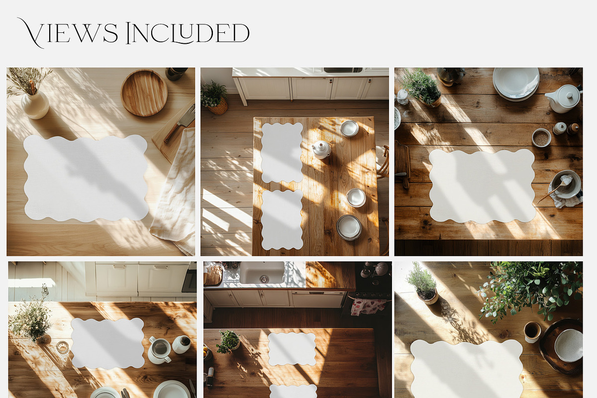 Scalloped Laser Cut Placemat Mockups, a Mockup by mock-ups (Photo 2 of 22)