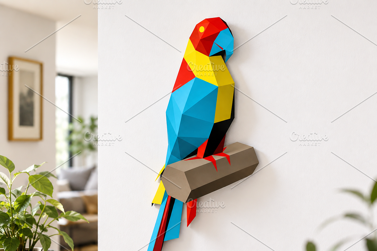 Macaw parrot - 3d papercraft, a Card Template by PAPER amaze (Photo 4 of 4)