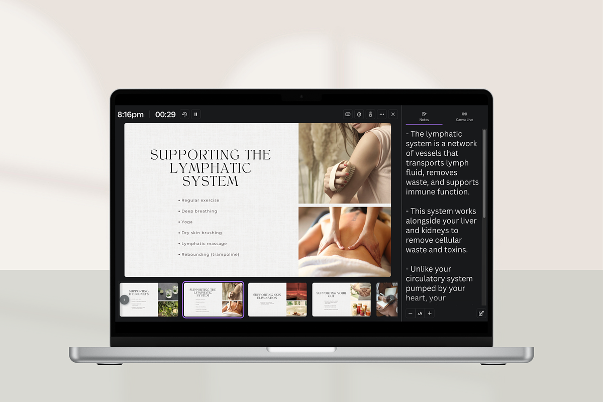 Detox Masterclass Canva - Premade, a Presentation Template by Naturopath Hub (Photo 7 of 9)