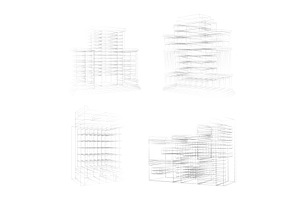 Abstract architecture line drawing, an Object Graphic by BeOGraphic