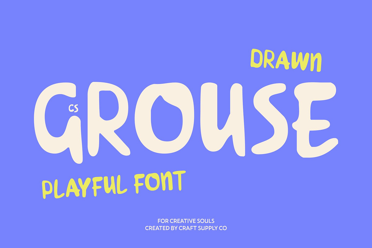 CS Grouse Drawn, a Handwritten Font by Craft Supply Co. (Photo 1 of 8)