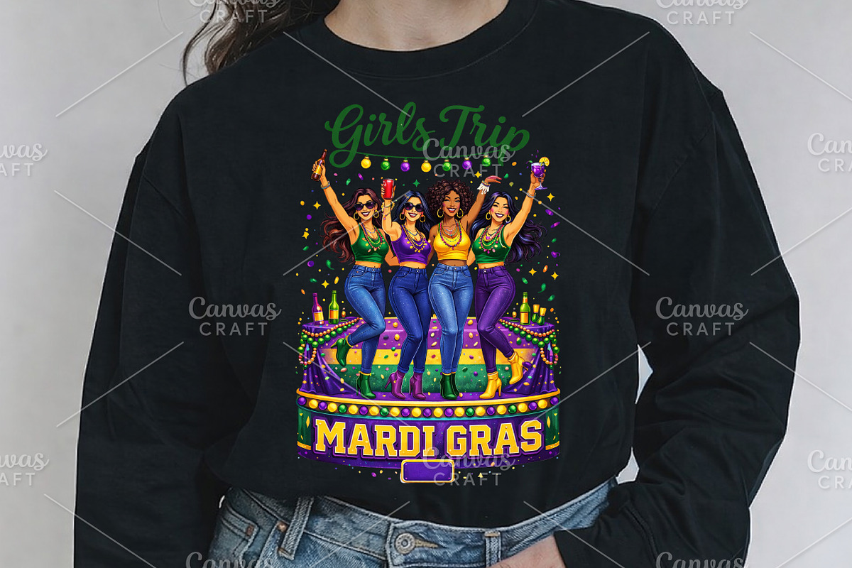 Girls Trip Mardi Gras PNG, an Illustration by Canvas Craft (Photo 4 of 6)