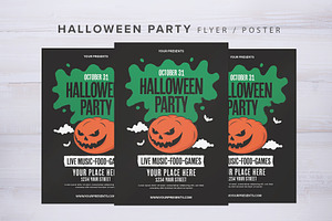 Halloween Party Flyer, a Flyer Template by lilyshop