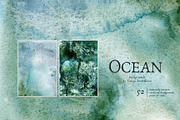 Ocean watercolor textures background, a Texture Graphic by Yuliya Derbisheva (Thumbnail 1 of 12)
