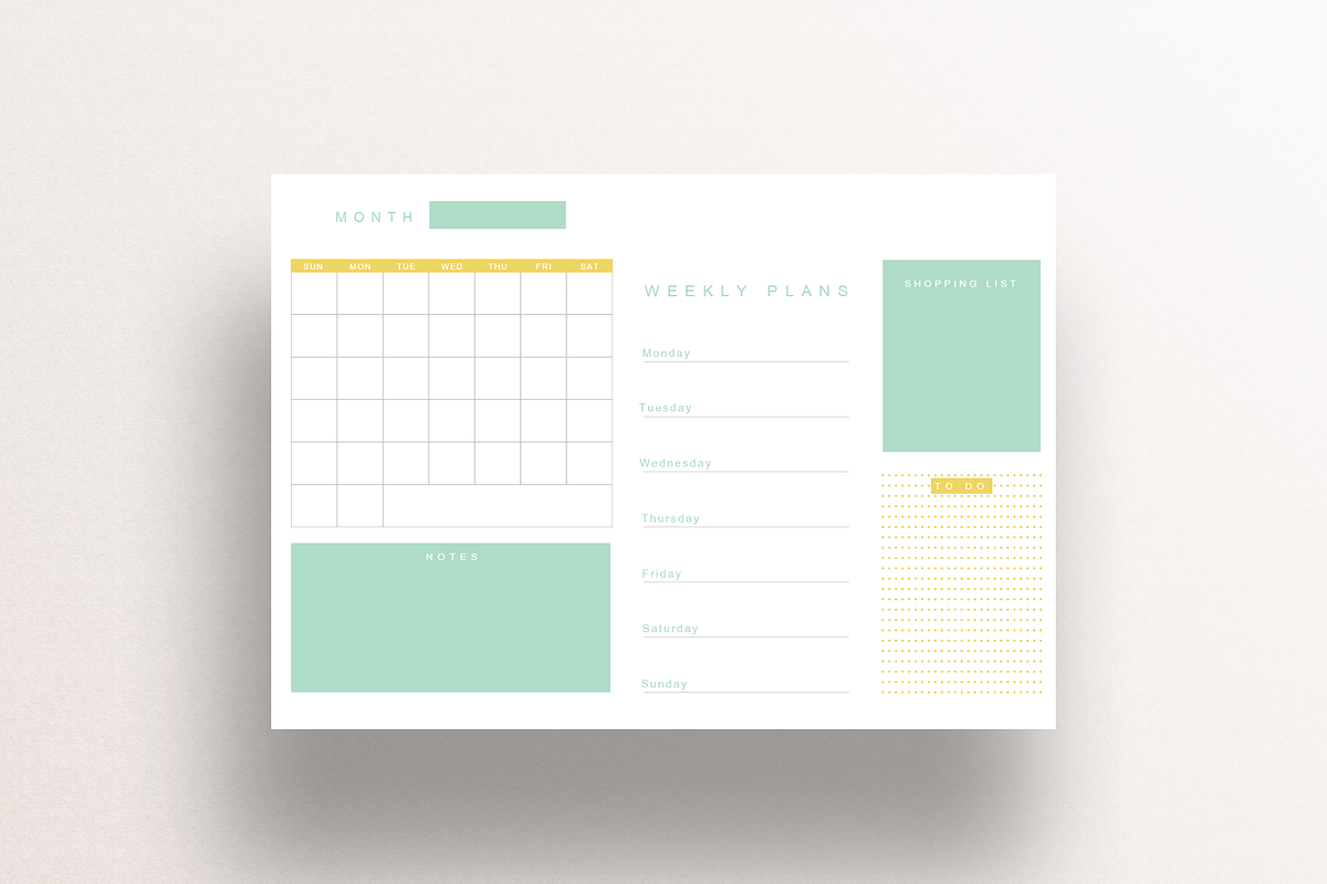 Printable Planners BUNDLE 2020, a Stationery Template by Suphansa (Photo 7 of 17)
