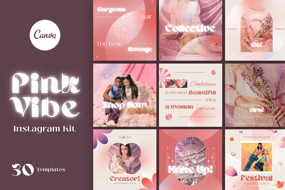 Pink Vibe Instagram Kit | Canva
