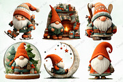 Christmas Gnome Clipart Bundle, an Illustration by Creative Art (Thumbnail 6 of 10)