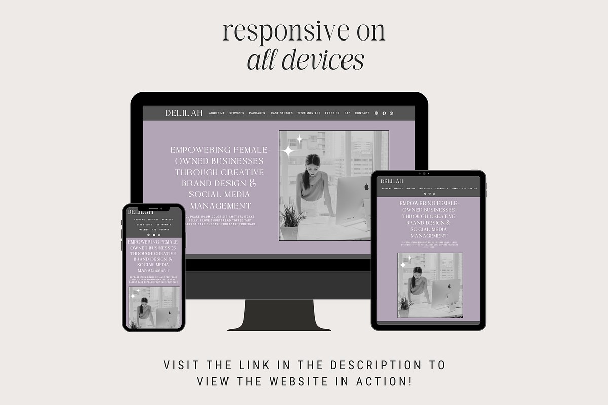Canva Website - Social Media Manager, a Landing Page Template by thebrandcove (Photo 3 of 6)