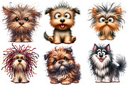 Quirky Crazy Dogs Sublimation Clipar, an Animal Illustration by Designworld (Thumbnail 3 of 6)