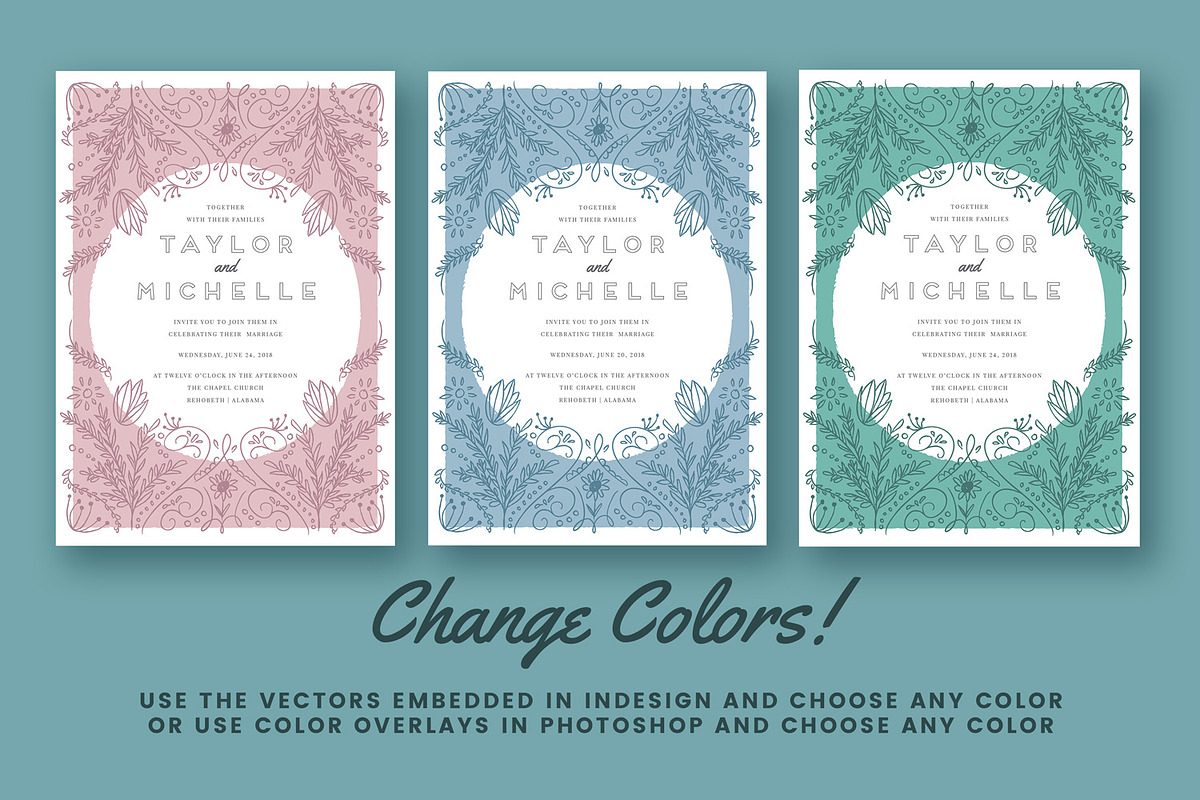Wedding Invitation Suite | Michelle, an Invitation Template by Hues of Hodges (Photo 6 of 6)
