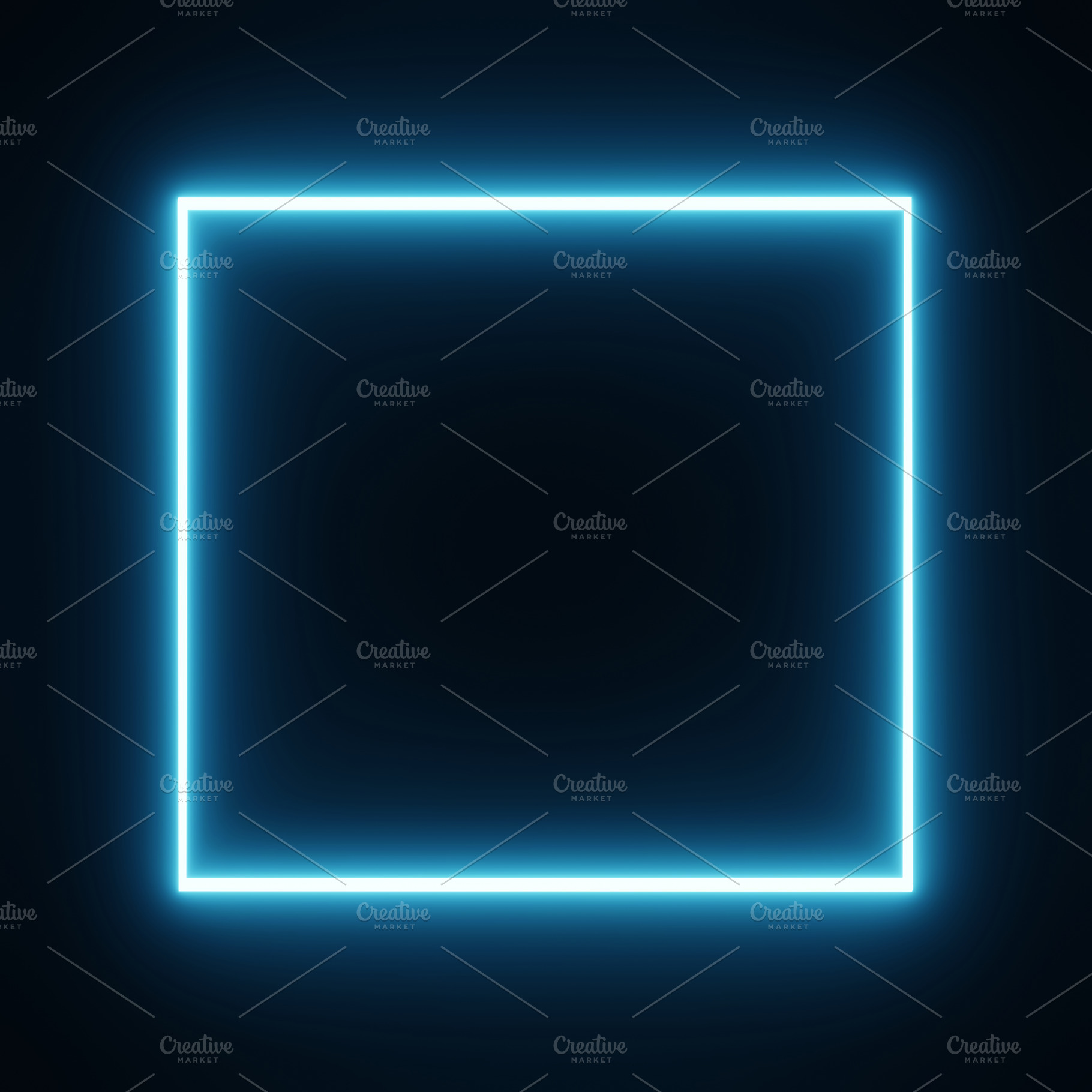 Square rectangle picture frame with blue tone neon color motion, an Arts & Entertainment Photo by Ministocker