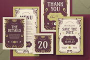 Vintage Wedding Invitation Set, an Invitation Template by graphicook (Thumbnail 2 of 3)