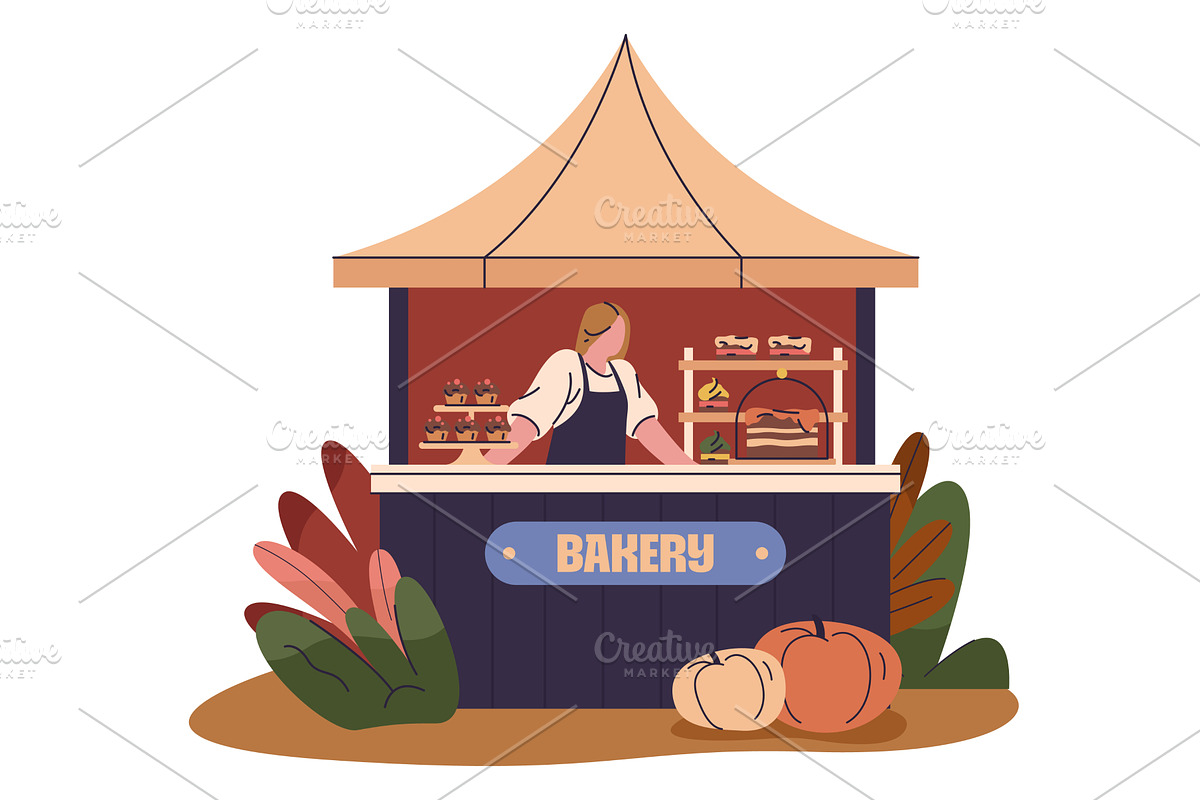 Bakery shop or bread, pastry store, an Illustration by Elegant Solution
