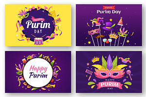 17 Happy Purim Day Illustration