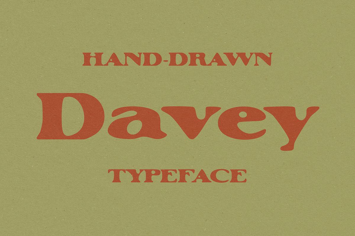 Davey Typeface, a Handwritten Font by Bone Idle Goods (Photo 1 of 3)