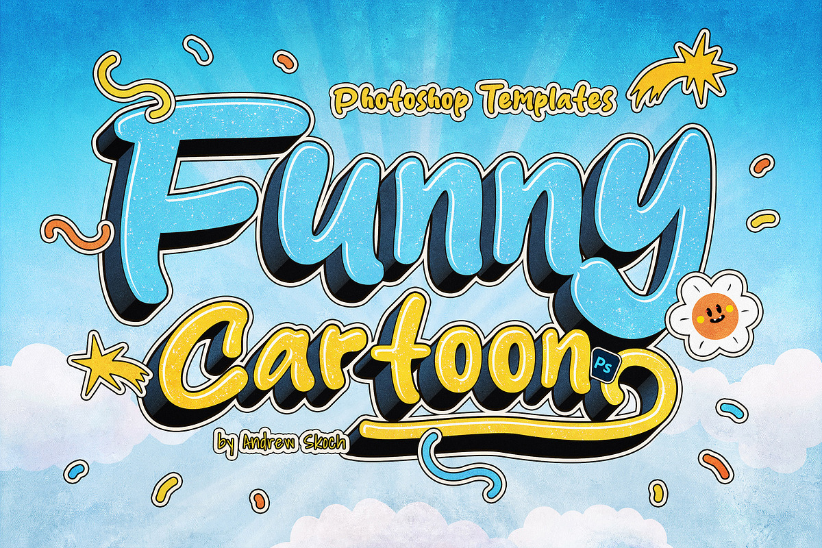 Funny Cartoon Text Effect, a Branding & Logo Template by Andrew Skoch Design (Photo 5 of 9)