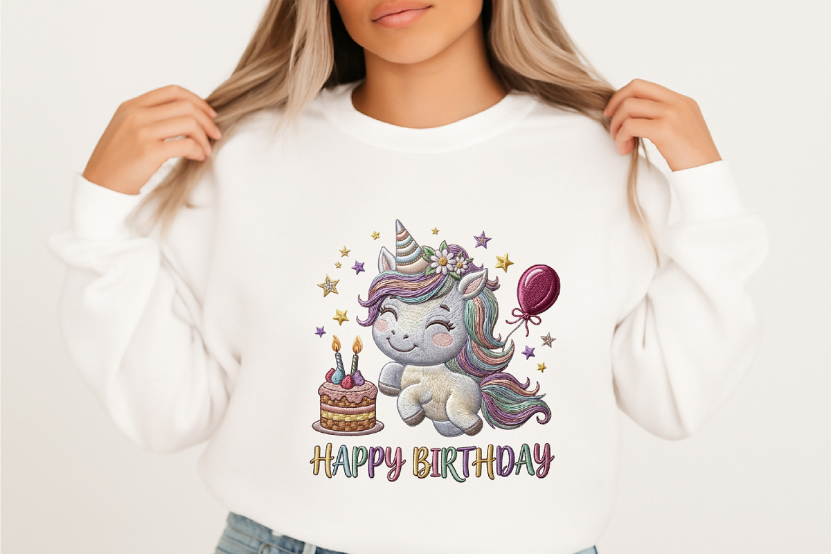 Cute Unicorn Birthday Sublimation De, an Illustration by designcity5 (Photo 3 of 4)