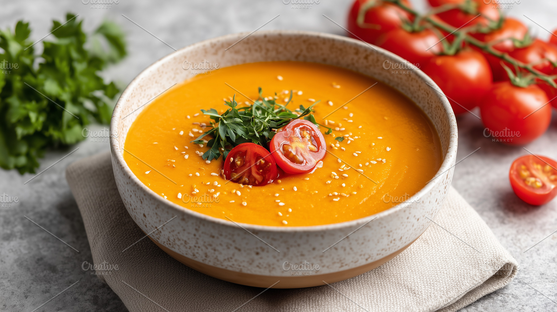 Creamy tomato soup, a Food & Drink Photo by MistyDay