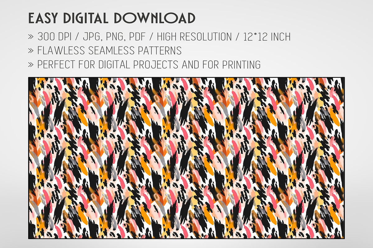 20 Seamless Abstract Brush Strokes, a Pattern Graphic by Nordic Design (Photo 2 of 9)