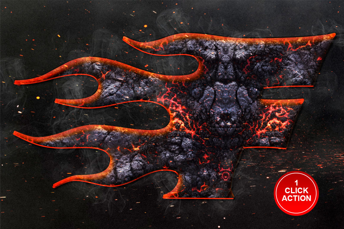 Magma Text Effect Photoshop Action, an Action Add-On by DESIGNAVO (Photo 3 of 9)
