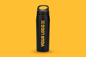 Sports gym bottle logo mockup