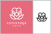 lotus yoga love Logo, a Branding & Logo Template by Atlantis X Nurman Arbai (Thumbnail 1 of 2)