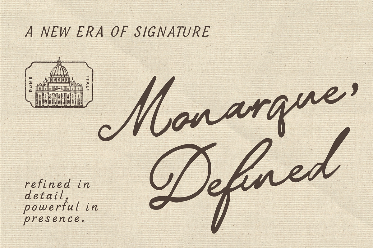 Monarque Signature Script Font, a Script Font by Creacy Studio (Photo 2 of 8)