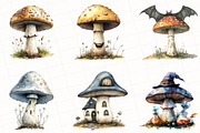 Halloween Mushroom Clipart, an Illustration by OK Design (Thumbnail 4 of 5)