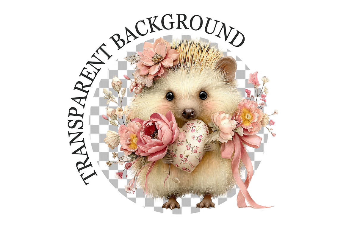 Whimsical Easter Hedgehog Clipart, a Seasonal Illustration by Rose Art (Photo 5 of 6)