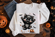 Whimsical Halloween Cat Clipart PNG, a Transportation Illustration by Digital Artistic99 (Thumbnail 6 of 7)