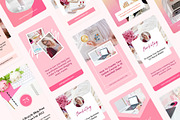 Pink Blogger Instagram Stories Canva, a Social Media Template by Crevo Studio (Thumbnail 3 of 8)