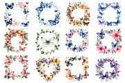 Floral Butterfly Border Clipart, an Illustration by Dream Creation (Thumbnail 3 of 5)