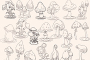 Mushrooms Digital Stamps, a Graphic by Favorites_Art (Thumbnail 8 of 15)