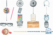 41 DESIGNER FLAT LAY PNG Drawings, a Decorative Illustration by LilyBoo Clipart (Thumbnail 3 of 3)