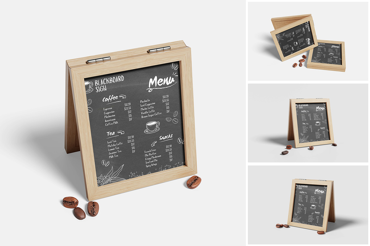Blackboard Menu Sign Mockup, a Product Mockup by MrLetters (Photo 1 of 5)