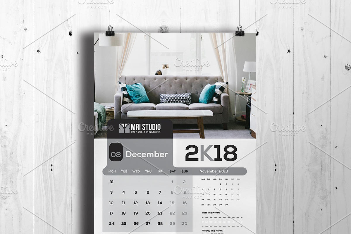 Calander Template, a Stationery Template by MRI STUDIO (Photo 12 of 12)