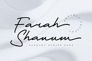 Farah Shanum - Script Font, a Script Font by MenkType Studio (Thumbnail 1 of 5)